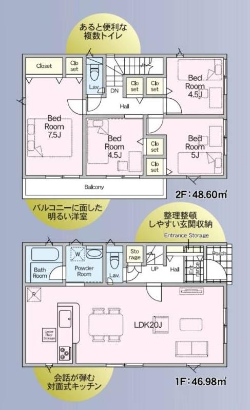 (内観/間取り1)鹿児島市　皇徳寺小学校、2,380万円の売家