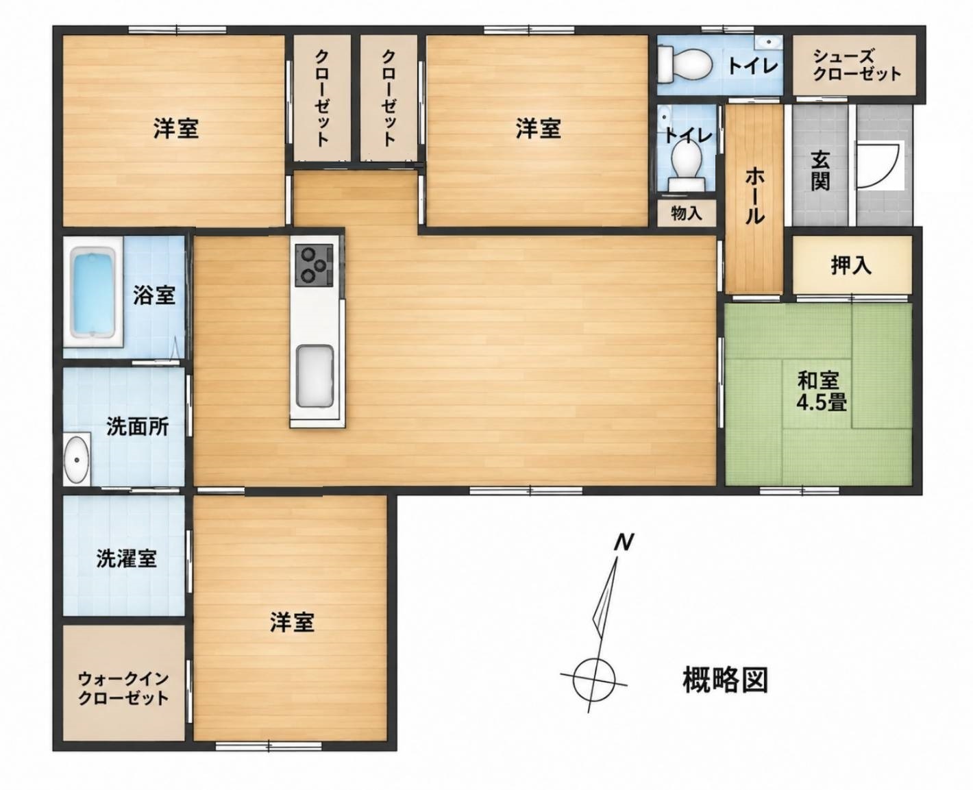 (内観/間取り1)姶良市加治木町仮屋町11-1、2,580万円の売家