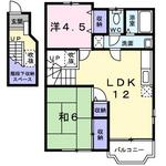 (内観/間取り1)姶良市平松、47,000円の賃貸