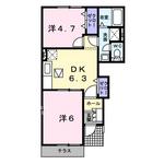 (内観/間取り1)姶良市西餅田、43,000円の賃貸
