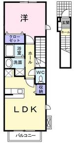 (内観/間取り1)加治木町反土、47,000円の賃貸