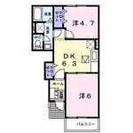 (内観/間取り1)姶良市平松、43,000円の賃貸
