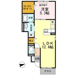 (内観/間取り1)鹿児島県姶良市東餅田、52,500円の賃貸
