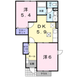 (内観/間取り1)鹿児島県姶良市加治木町木田、40,000円の賃貸