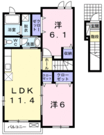 (内観/間取り1)姶良市平松、49,000円の賃貸