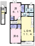(内観/間取り1)姶良市西餅田、53,000円の賃貸