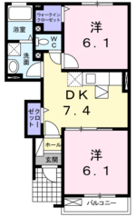 (内観/間取り1)姶良市東餅田、47,000円の賃貸